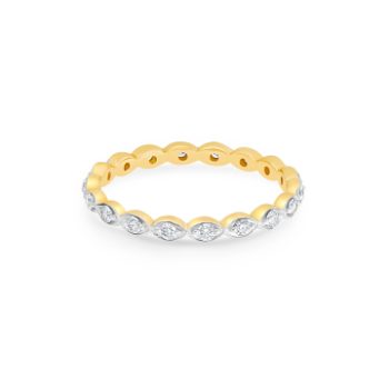 Stylish Diamond Ring in 14K Rose Gold